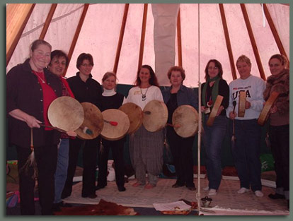 Tipi meditation drumming group