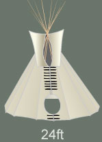 Tipi size 22ft